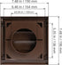 Plastic 4" Brown Dryer Vent Cover with Flange - Exhaust Ventilation Grille with Shutters for Various Ventilation Systems