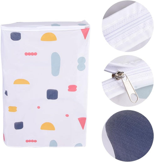 Yctze Waterproof Washing Machine Cover, Zipped Dust Protection for Top Front Load Washer Dryer, Clamshell Design