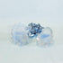 Lunaura 12 pcs Scented Baby Powder Blue Glass Baby Carriage Container Candles,