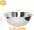 YBM HOME Stainless Steel Mixing Bowl - Premium Polished Mirror Nesting Bowl for Cooking and Serving, 10.25 Quart