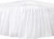 Biscaynebay Wrap Around Bed Skirts - Extra Short Drop of 9" for King & Cal King Beds, White Elastic Dust Ruffles