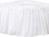 Biscaynebay Wrap Around Bed Skirts - Extra Short Drop of 9" for King & Cal King Beds, White Elastic Dust Ruffles