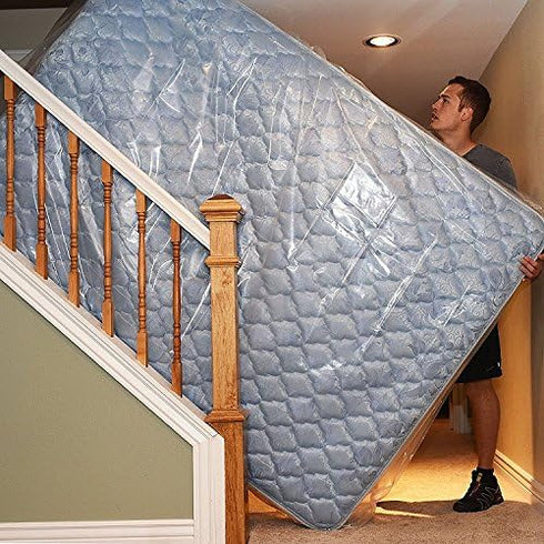 ComfortHome Mattress Bag for Moving and Storage, Clear, Twin and Full Size, 2 Pack