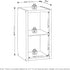 Furinno Cubicle Open Back Decorative Cube Storage Organizer - 2, Dark Oak