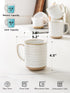 18 oz,Ceramic Set, 3.8 inch, Set 4, LE TAUCI Coffee Mugs Mug Coffee Cups for Latte, Hot Tea, Cappuccino, Mocha, Cocoa