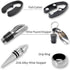 Tirrinia Wine Accessories Gift Set - Corkscrew Opener Kit, Drip Ring, Foil Cutter, Pourer & Stopper in Novelty Bottle