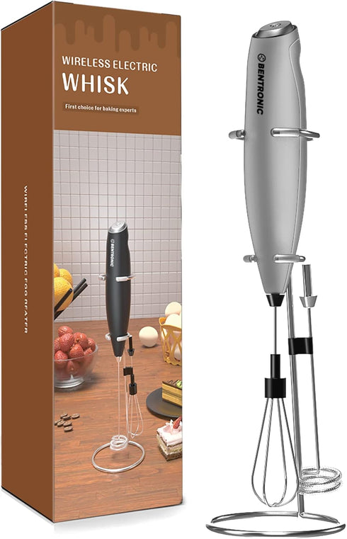 Double Whisk Milk Frother Handheld Electric Mixer, Egg Beater, Foam Maker for Coffee, Latte, Cappuccino