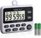 XREXS 4-Channel Digital Kitchen Timer Clock - Large LCD Display, 4 Groups Simultaneous Timing Countdown