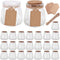 4oz Glass Jars with PE Lids and Cork Lids, 24 Pack Mini