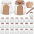 4oz Glass Jars with PE Lids and Cork Lids, 24 Pack Mini