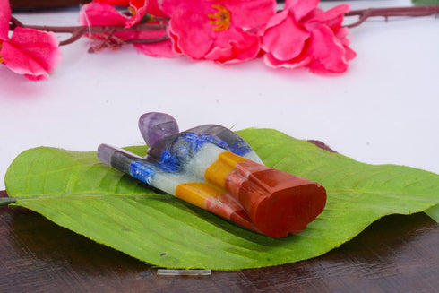 Metaphysical 7 Chakra Crystal Angel 3.5-4 Inch Reiki Healing Bohemian