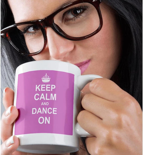 3dRose Keep Calm and Dance on Mug, 11 oz