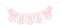 HUHJRUAR Pink and White Highchair Banner - Bow One Banner, Pink White Party