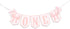 HUHJRUAR Pink and White Highchair Banner - Bow One Banner, Pink White Party