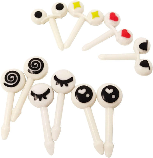 Honbay 30PCS Eye Food Toothpicks, Fruit Forks, Cupcake Picks for Party Cake Decoration Supplies
