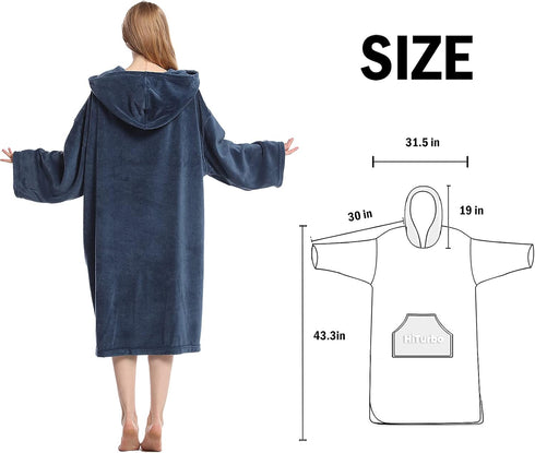 Swimming Hiturbo Surf Poncho Changing Towel Hoodie: Oversized Soft Hooded Beach Towel - Plush Swimwear Wetsuit for Pool