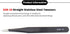 COMIART CREATE COLOR LIFE 2pcs Set Multi-function Anti-Static Stainless Steel Elbow and Straight Tweezer Cake Plier Tool