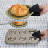 Silicone Oven Mitts - Mini Finger Protector Pot Holder for Cooking, Baking, BBQ, Heat Resistant Gloves, 2 Pairs (Black,