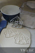 DETAILED CIRCUS TENT COOKIE CUTTER - White Plastic, Hand Wash Only, Made in USA