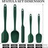 HOTEC High Heat Resistant Food Grade Silicone Rubber Spatula Set for Baking, Cooking, and Mixing Non Stick Dishwasher Safe BPA-Free Dark Green Set of 5 by HOTEC