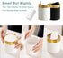 Small Trash Can with Lid, Mini Desk Trash Can, 1.5 Liter / 0.4 Gallon Metal Garbage Can for Countertop