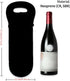Black Insulated Wine Carrier Tote Bag, for Wine, Beer, and Water Bottles, Travel