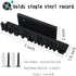 Marsui Now Playing Vinyl Record Wall Stand (Black) - Wooden Shelf Hanging Wall Mount Record Display Storage Holder