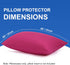 uxcell 2 Pcs Fuchsia Pillowcases – 100% Egyptian Cotton, Breathable Soft Pillow Covers with Zipper Closure, King Size
