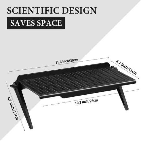 2 Home(11.8 4.7 Inch,Black) Blulu Pieces TV Top Shelf Adjustable Screen Shelf TV Monitor Top Bracket for Cellphone