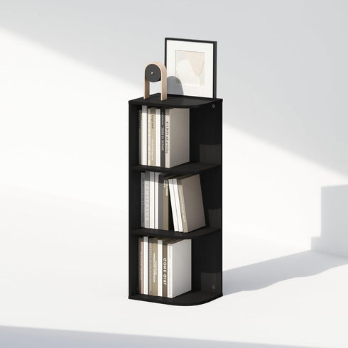 3-Tier Furinno Reed Corner Shelf, Corner Bookshelf, Book Shelf, Corner Shelves, Storage Rack, for Organization