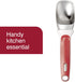 Zyliss Right Scoop Ice Cream Scoop, Ergonomic, Dishwasher-Safe for Gelato, Sorbet, Frozen Yogurt, Red