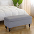 ANWUCHEN Ottoman Cover - Rectangle Storage Ottoman Slipcover with Elastic Bands, Gray Large