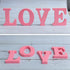 Wooden Love Sign Table Top Decorative Letter for Wedding Party Home Decor Pink