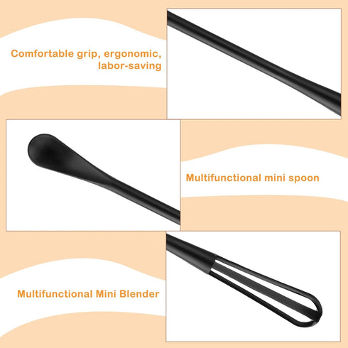 4Pcs Multifunctional Mini Whisk, Small Whisks for Cooking, Beating, and Mixing Sauces