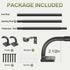 Curtain Rods for Windows 48 to 84, Blackout Wrap Around Telescoping Rod for Sliding Door Bedroom Kitchen