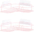 Set 2 Navaris Self Adhesive Shower Caddy - of Bathroom Organizer Shelves for Corner Wall of Bath - Toiletry Shampoo