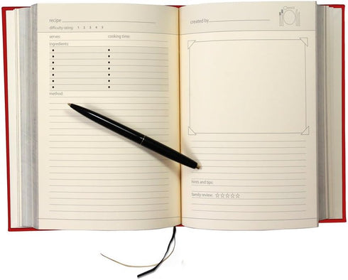 Suck UK Recipe Book to Write In Your Own Recipes | Blank Hardcover Cookbook & Journal for DIY Cooking