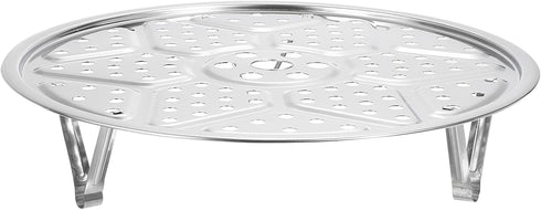 uxcell Stainless Steel Steamer Rack with Stand, 9.5 Inches Pot Steaming Tray for Instant Pressure Cooker