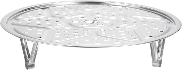 uxcell Stainless Steel Steamer Rack with Stand, 9.5 Inches Pot Steaming Tray for Instant Pressure Cooker