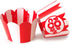 Popcorn Cupcake Wrappers, Red and White Striped, Set of 48 for Circus Party Supplies and Celebrations