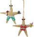 Kurt Adler Beach Style Tan Starfish Couple Decorative Holiday Christmas Tree Ornament Set (2 Pack)