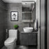 Funny Monkey Framed Wall Art in Bathtub - Black and White Canvas Prints for Farmhouse Bathroom Decor (12"x16", Framed)