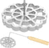 Bunuelos Mold, Aluminum Cookie Maker with Wooden Handle, Detachable Rosette Iron Molds Set for Kitchen Baking