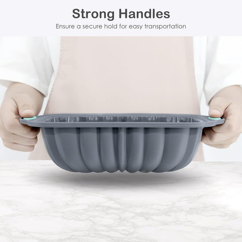 Silicone Bread Loaf Pan, Non-Stick Baking Mold with Metal Reinforced Frame for Homemade Bread, Long-Lasting Performance