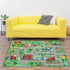 Yincimar Kids Play Rug for Playroom 5.2x3.3 ft Town City Road Map