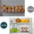 Egg Holder, Automatically Rolling Egg Storage Container for Refrigerator, Large Capacity Organizer with Lid, Clear
