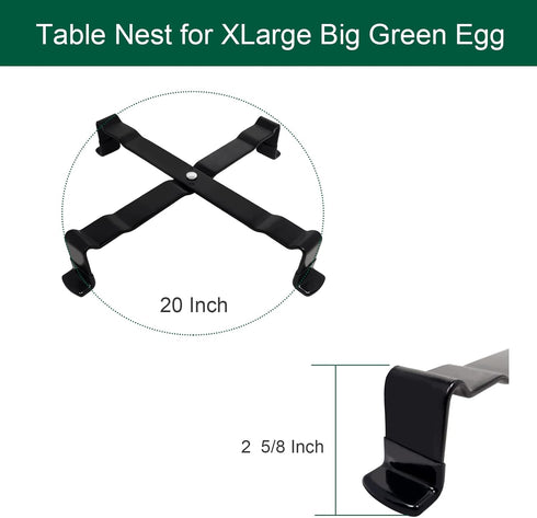 XLarge Big Green Egg Grill Stand Table Nest - Durable Accessory