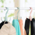 Closet Hanging Hooks, Rotatable Storage Organizer, Set of 4 Punch-Free Closet Hanger Holder for Home