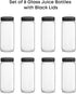 16 oz Set 8 JoyJolt Glass Juice Bottles, Glass Bottles with Caps. of Juice Containers with Lids for Fridge, and Labels