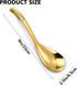 9 Inch Gold Stainless Steel Rice Spoon Paddle, Metal Rice Spatula Scoop, Non-Stick Rice Cooker Spoon, Soup Ladle Rice Scooper Spoons for Serving Cooking Kitchen Utensil